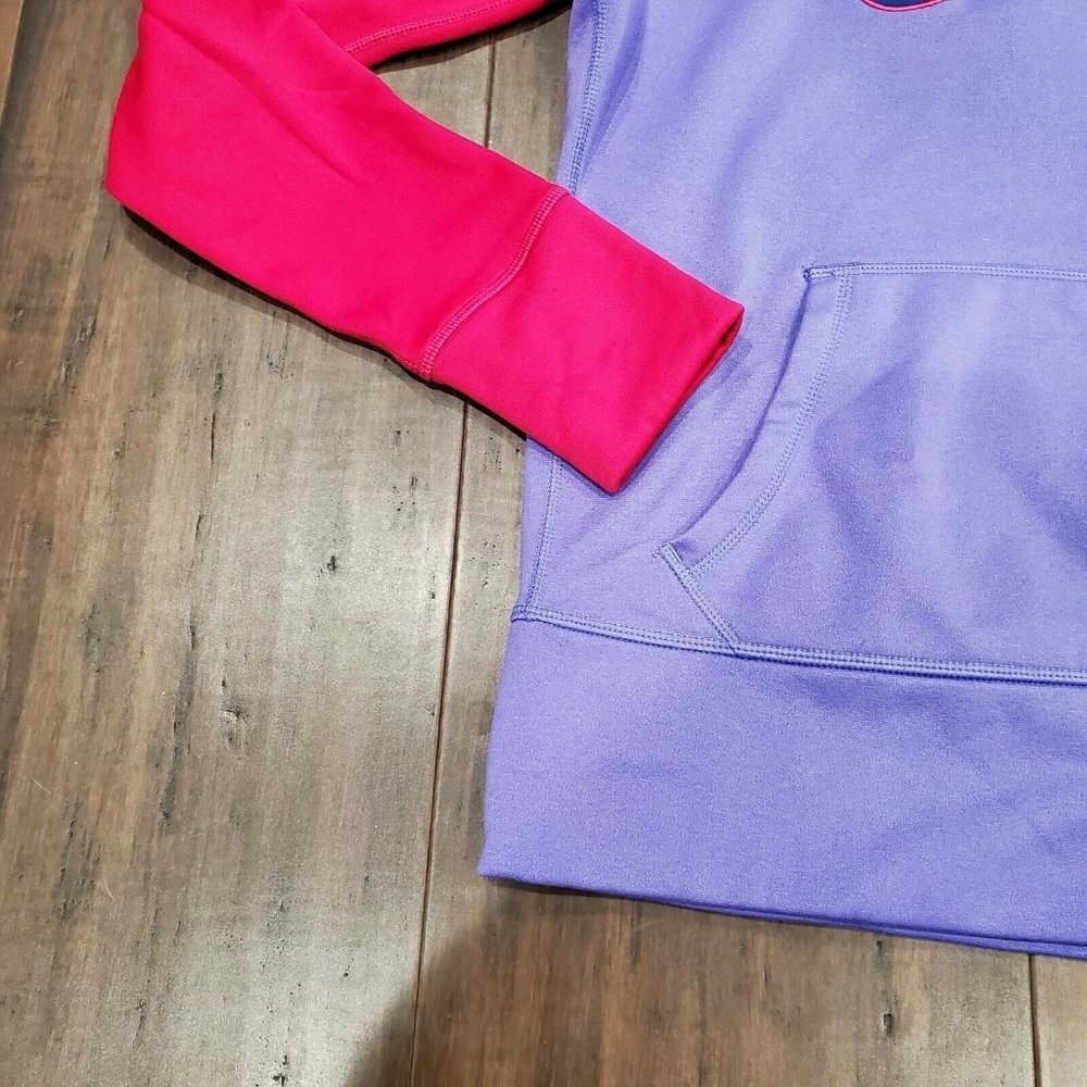 Nike Therma Fit Woman Long Sleeve Pullover Hoodie Sz.Small Purple and Pink - Picture 3 of 11